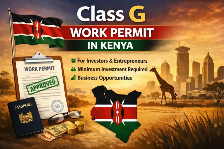 Class G Work Permit in Kenya